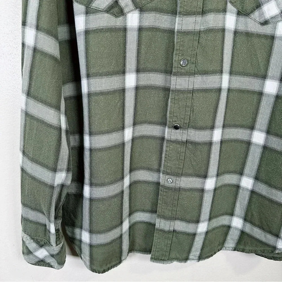 Diesel Checked Green Snap Button Shirt - Picture 8 of 16